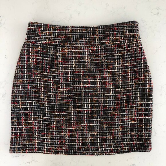 The Limited Colorful Lined Polyester Blend Tweed Mini Skirt Multi Sz 6 - Picture 4 of 11